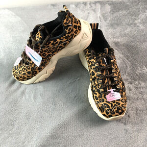 NEW Skechers D'Lites 3.0 Air-Cooled Sneakers Womens 7.5 13427 Brown Animal Print